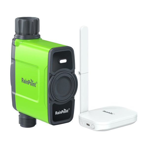 RAINPOINT HTV145FRF+HWG023WBRF 1-Zone WiFi-bevattningsstyrenhet med Gateway, gr&ouml;n