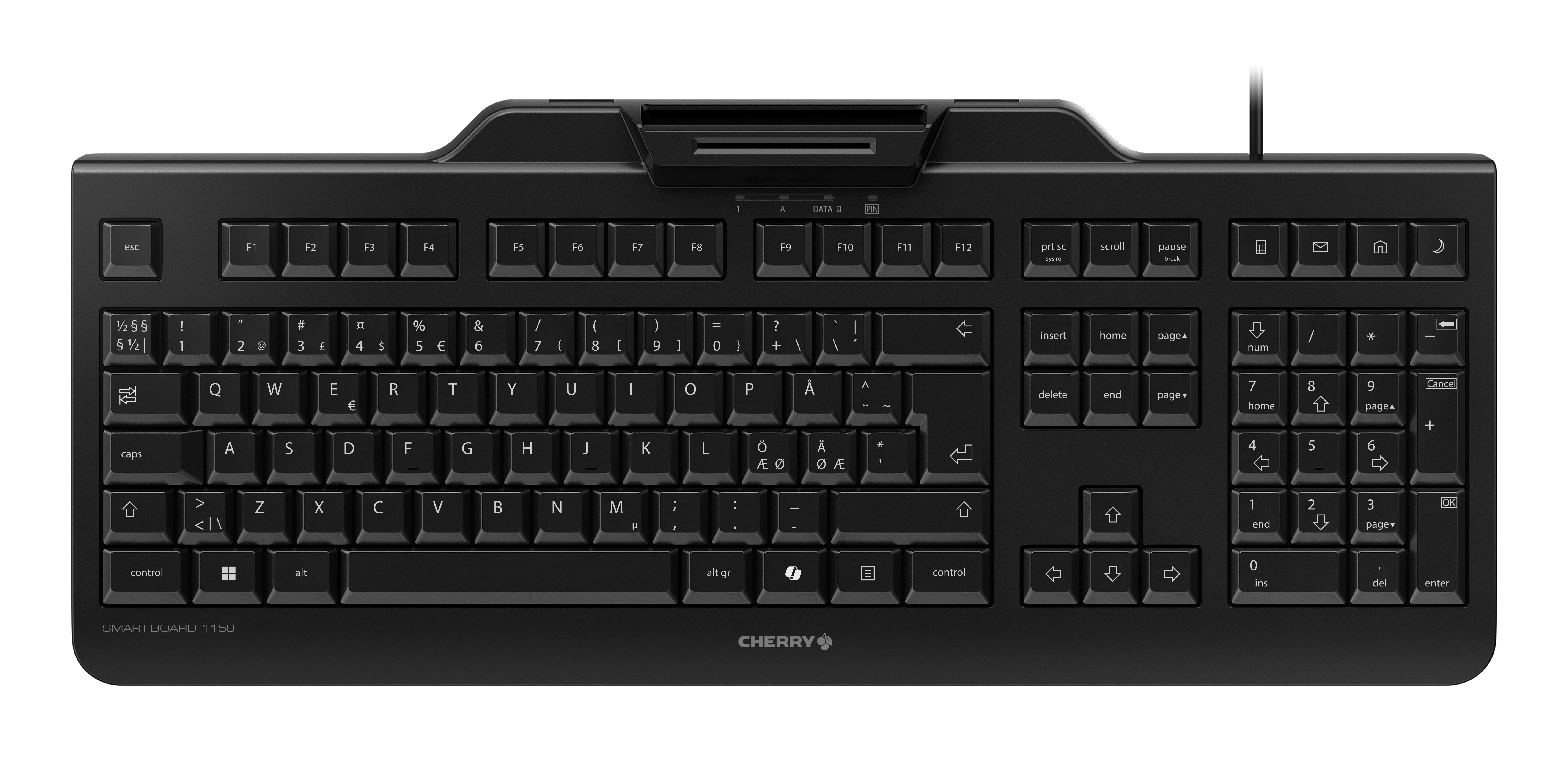 CHERRY Smart Board 1150 &auml;lykortti n&auml;pp&auml;imist&ouml;, musta