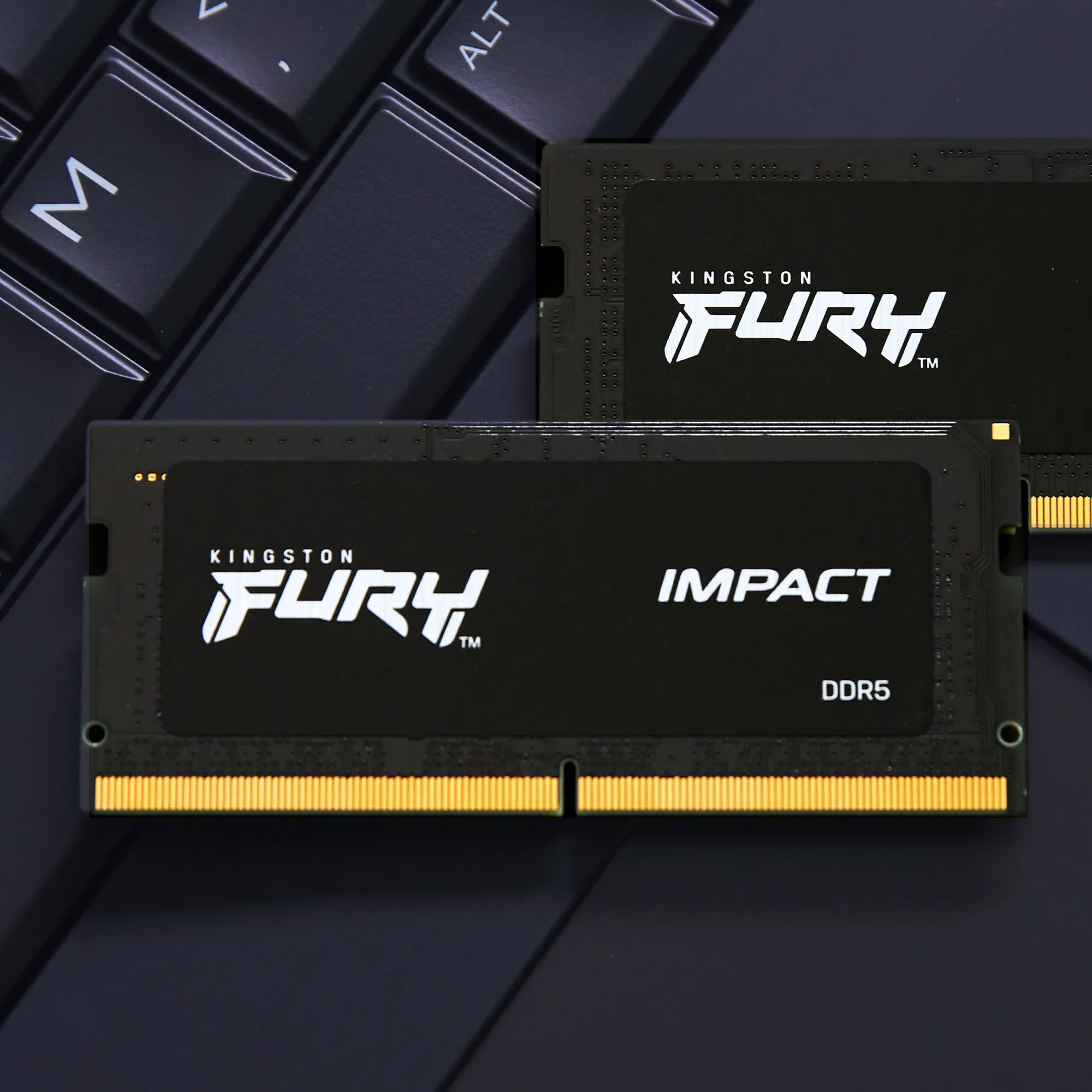 Kingston FURY Impact 32 Gt (2 x 16 Gt) DDR5 4800 MHz, CL38 -muisti, Musta