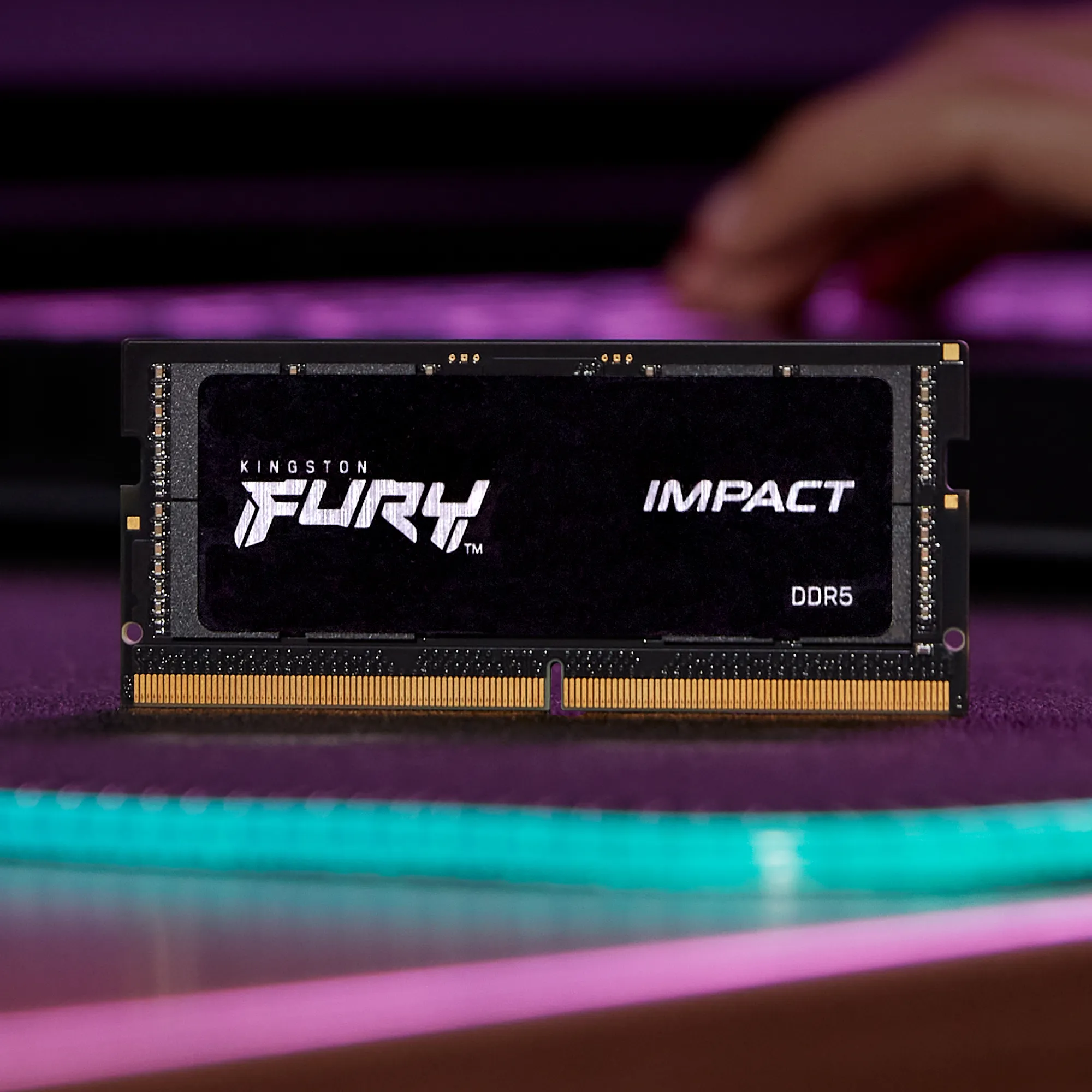 Kingston FURY Impact 32 Gt (2 x 16 Gt) DDR5 4800 MHz, CL38 -muisti, Musta