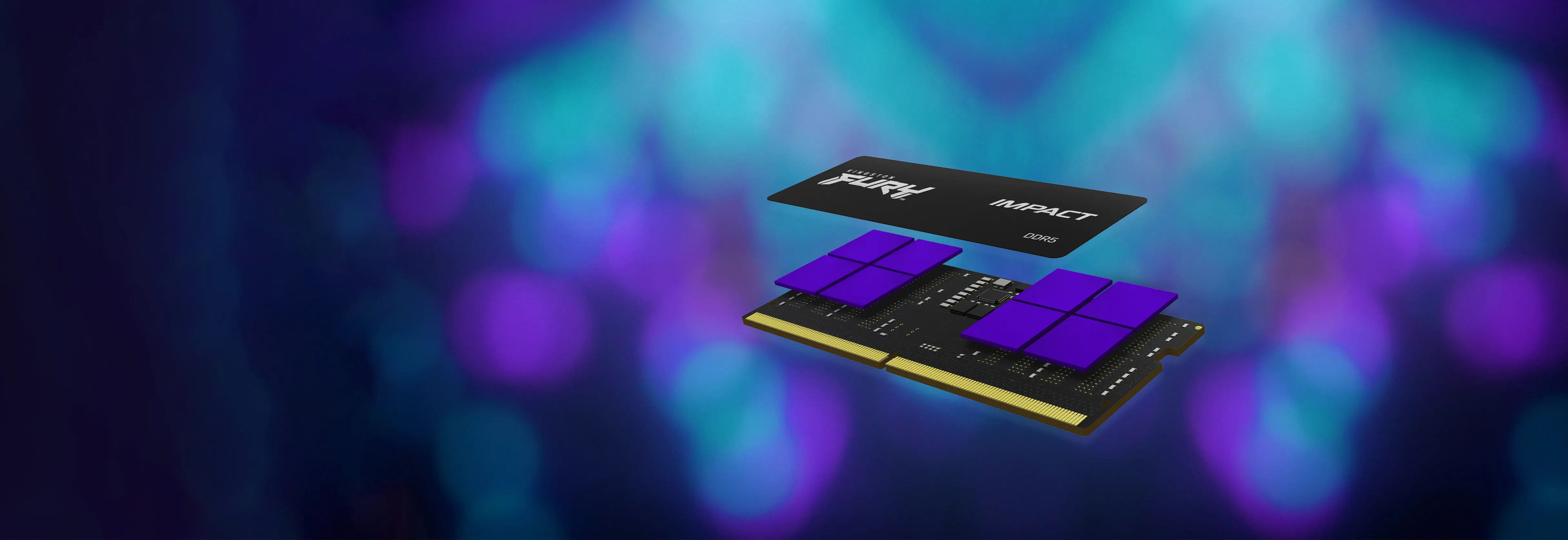Kingston FURY Impact 32 Gt (2 x 16 Gt) DDR5 4800 MHz, CL38 -muisti, Musta