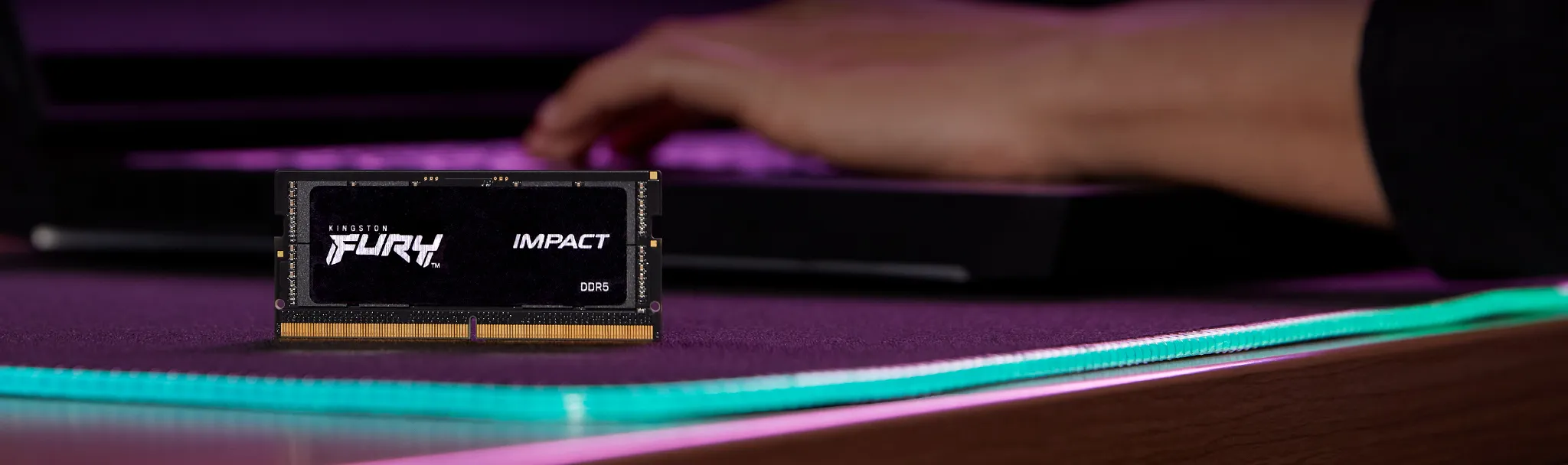 Kingston FURY Impact 32 GB (2 x 16 GB) DDR5 6400 MHz, CL38 - minne, Svart (XMP)
