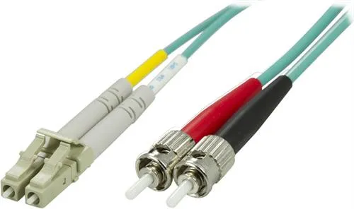 DELTACO kuitukaapeli LC - ST, 50/125, OM3, duplex, multimode, 1m