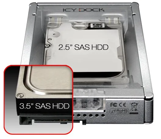 ICY DOCK 2.5-inch SAS SSD/HDD converter
