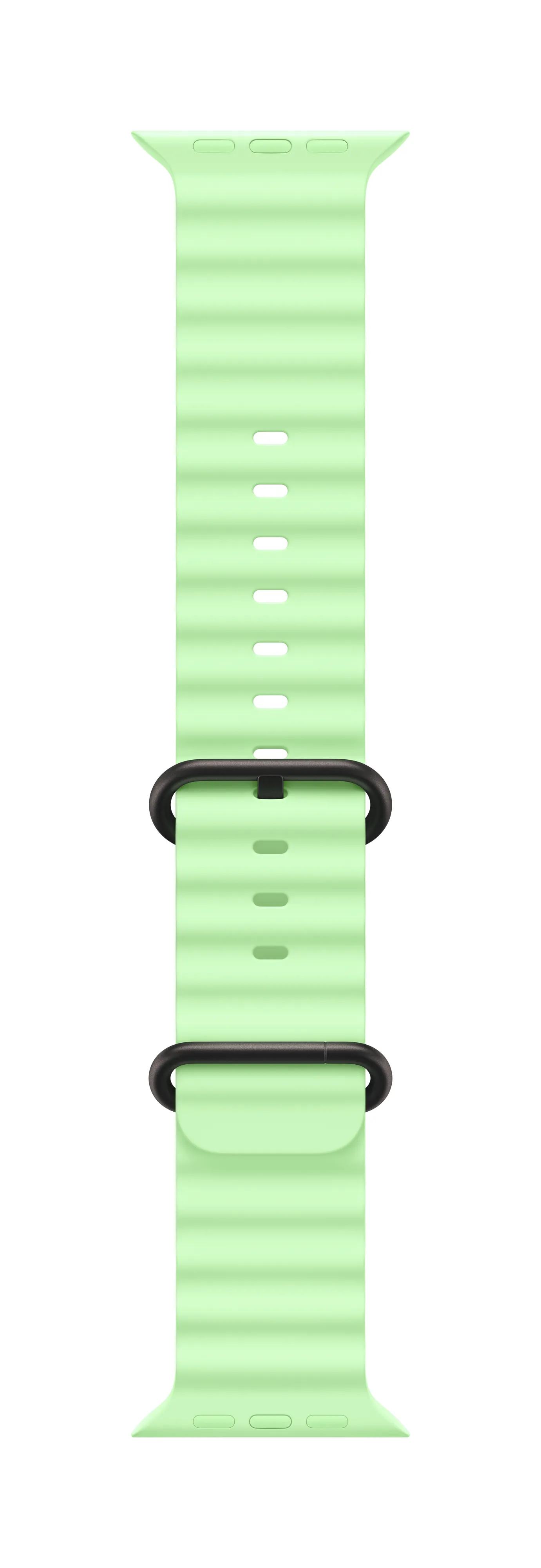 Apple Watch 49 mm Ocean Band, Neon Green, Black Titanium Finish