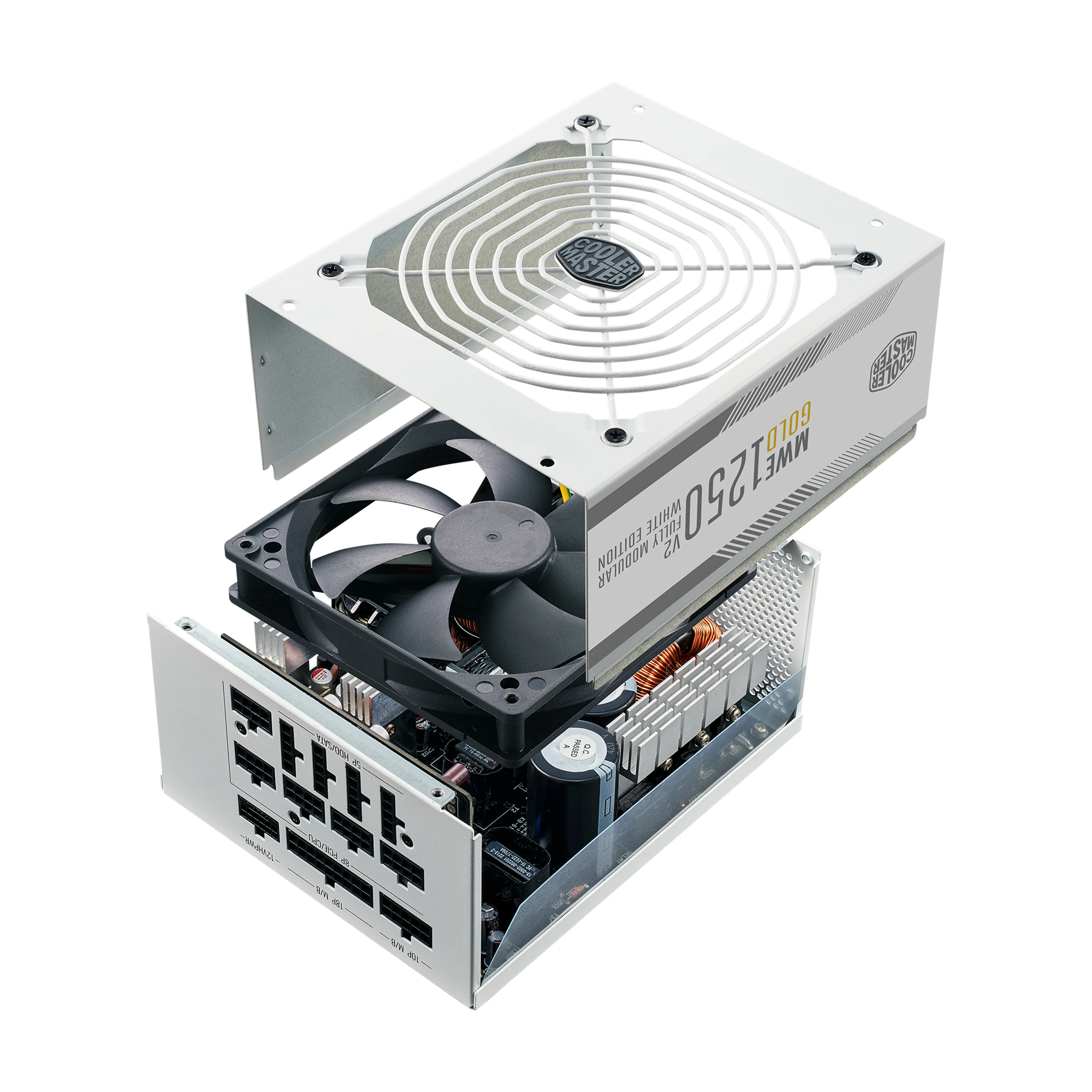 Cooler Master MWE V2 ATX 3.0 White Edition 1250W -virtal&auml;hde, 80 Plus Gold
