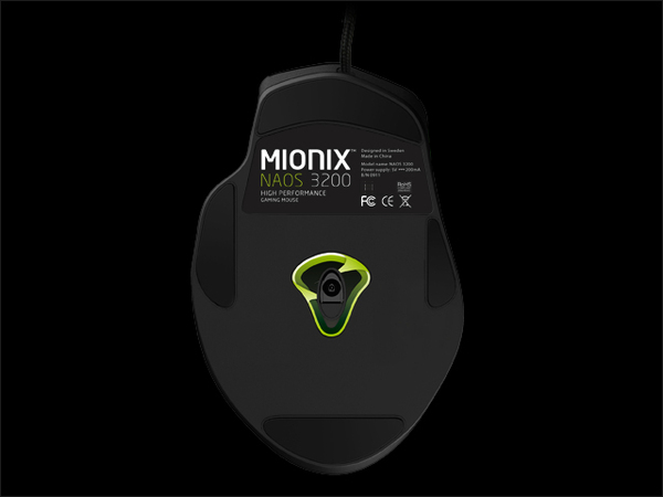 Mionix Naos - gamign mus, Svart