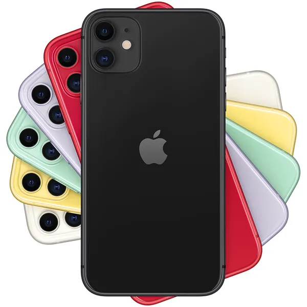 Kunnostettu iPhone 11 64 Gt -puhelin, Musta (Hyvä kunto)