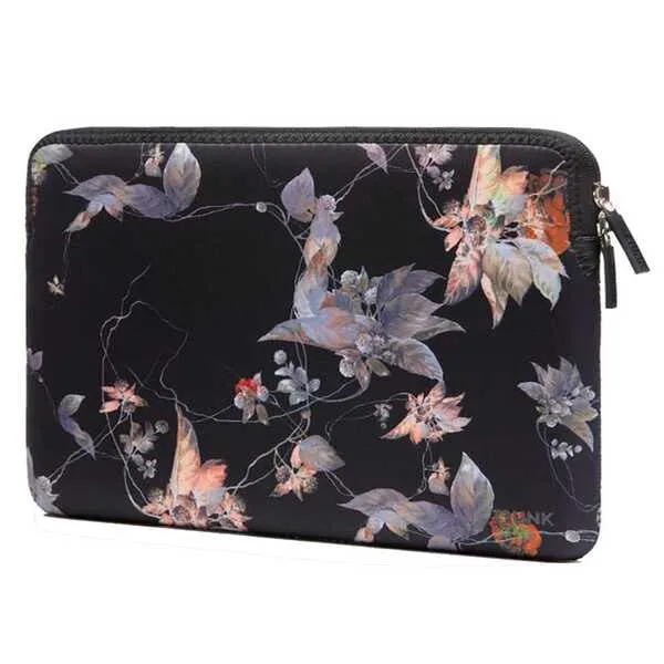 Trunk Sleeve - sleeve, black flower, 14"