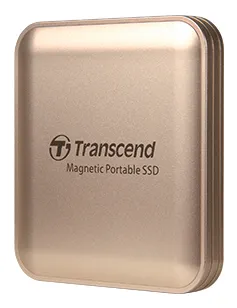 Transcend TS4TESD420G 4 TB extern SSD med USB 3.2 Gen 2x2 (USB-C), portabel, med h&aring;rdvarukryptering, med l&ouml;senordsskydd, guld