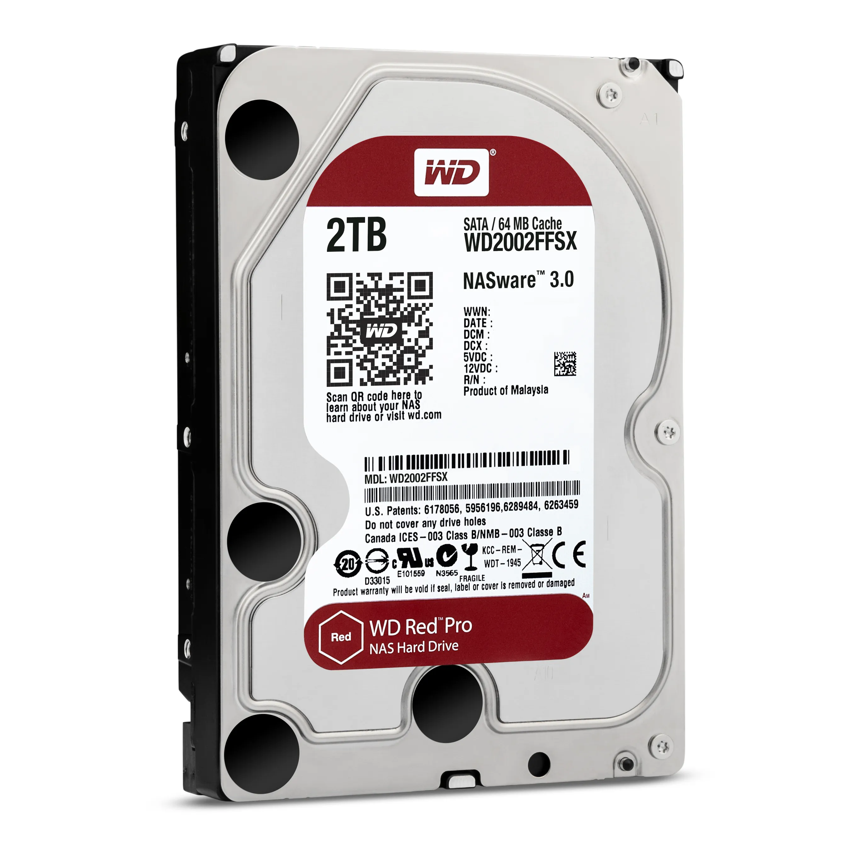WD Red Pro 3.5", 2TB, 7200 RPM, 64 MB - hard drive (NAS)