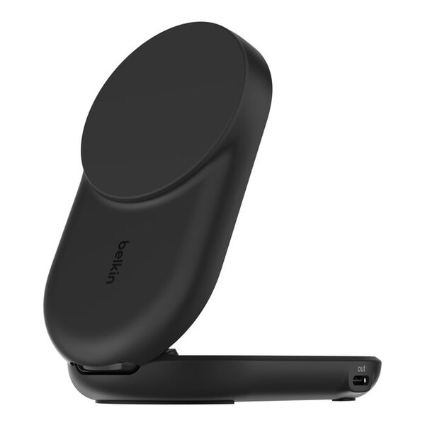 Belkin UltraCharge 2-in-1 Foldable Magnetic 25W Qi2 - trådlös laddare, Svart