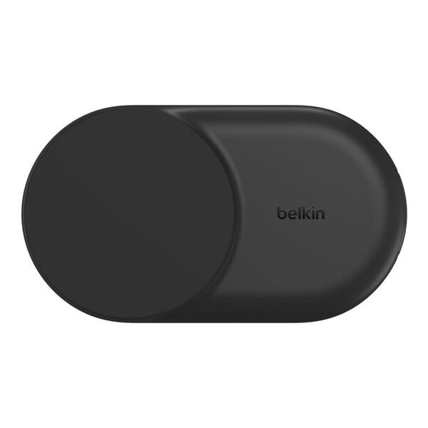 Belkin UltraCharge 2-in-1 Foldable Magnetic 25W Qi2 - tr&aring;dl&ouml;s laddare, Svart
