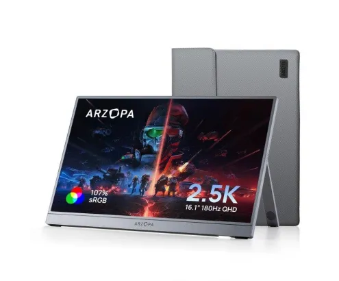 ARZOPA Z3FC 16.1" 2.5K IPS Portable Monitor with 180 Hz, HDR10, and AMD FreeSync