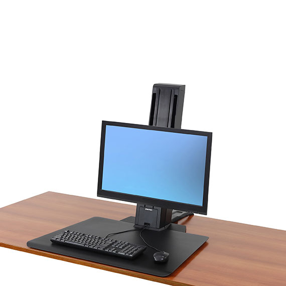 ERGOTRON WorkFit-SR 1 Monitor Sit-Stand Desktop Workstation black