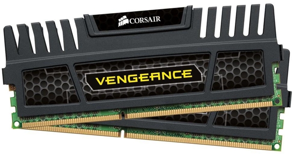 Corsair 4GB (2x2GB) Vengeance, DDR3 1600MHz - svart