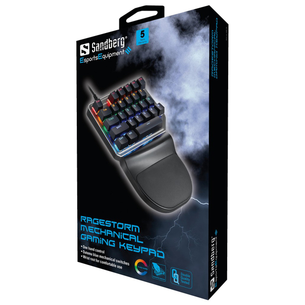 Sandberg RageStorm Mech Gaming Keypad, Black