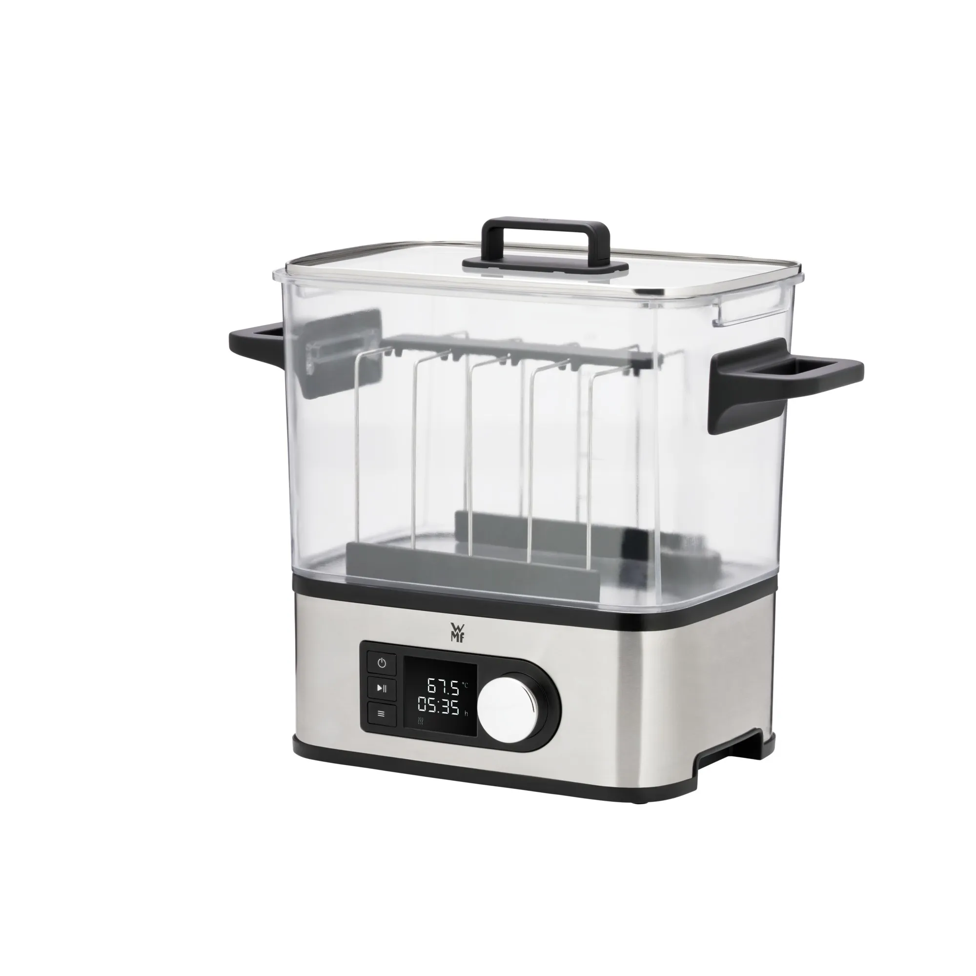 WMF Lono Sous Vide Cooker Pro Sous vide -vesiuuni ja haudutuskeitin, 1500 wattia, 6 litraa, Ruostumaton teräs