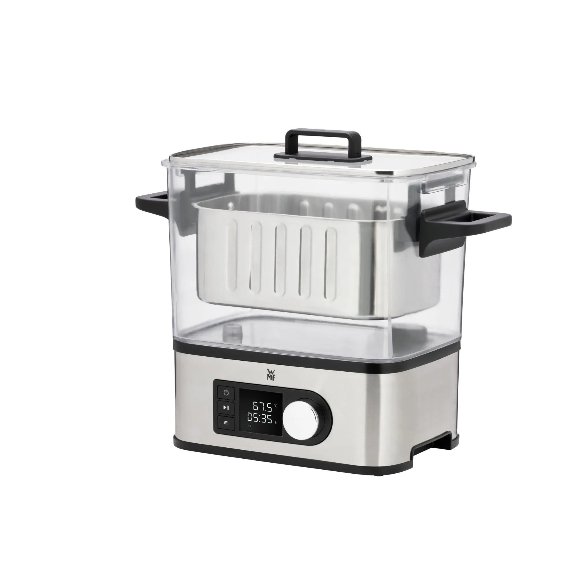 WMF Lono Sous Vide Cooker Pro Sous Vide Water Oven and Slow Cooker, 1500 Watt, 6 Litre, Stainless steel