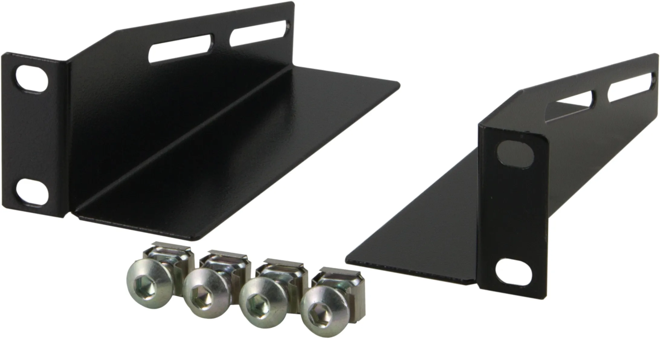 DELTACO L-st&ouml;dskenor f&ouml;r 10"-sk&aring;p, 136mm, 2-pack, svart
