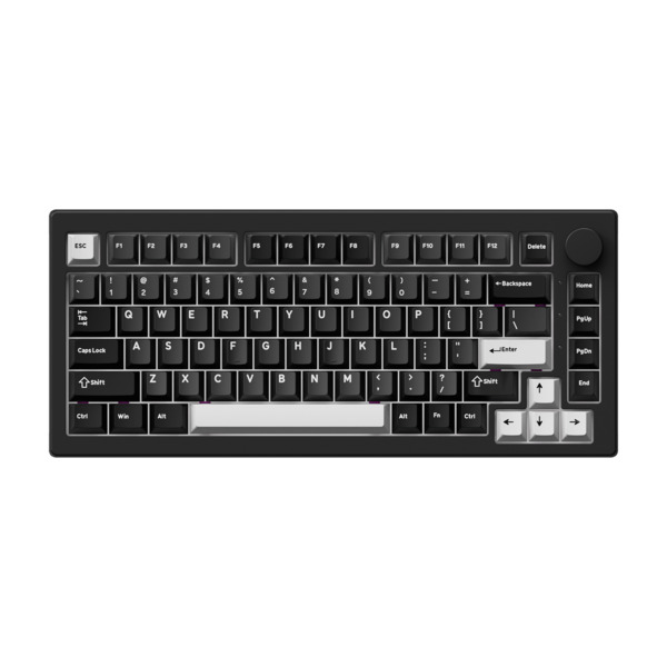 AKKOGEAR 75% Wireless Mechanical Gaming Keyboard, Black and White