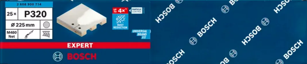 Bosch mesh structure sanding sheet M480 225mm K320 25x - 2608900714 EXPERT RANGE