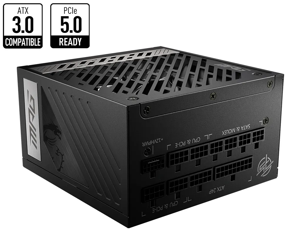 MSI MPG A850G PCIE5 850W - Power supply, 80 Plus Gold