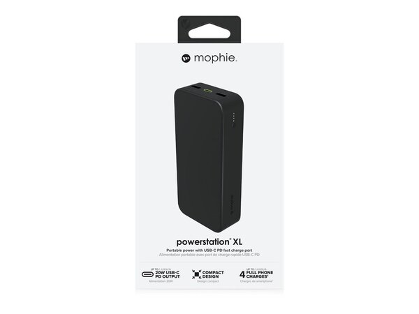 mophie powerstation 20K (2023) 20000mAh, 20W -varavirtal&auml;hde, Musta