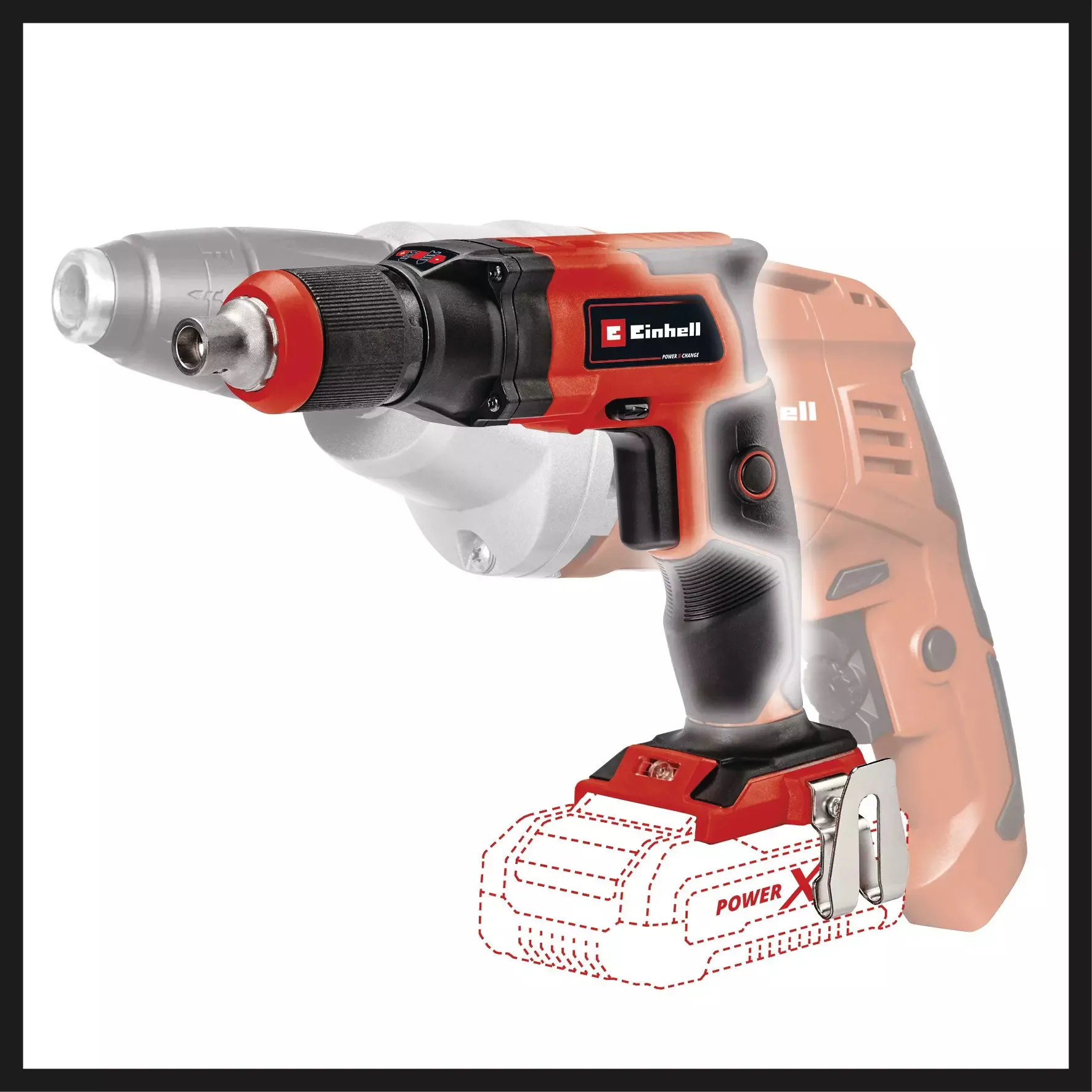 Einhell cordless drywall screwdriver TE-DY 18 Li Solo&nbsp;(red / black, without battery and charger)