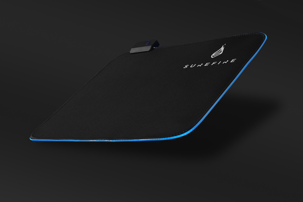Surefire Silent Flight RGB-320 RGB Gaming Mousepad, 320x260 mm, Black