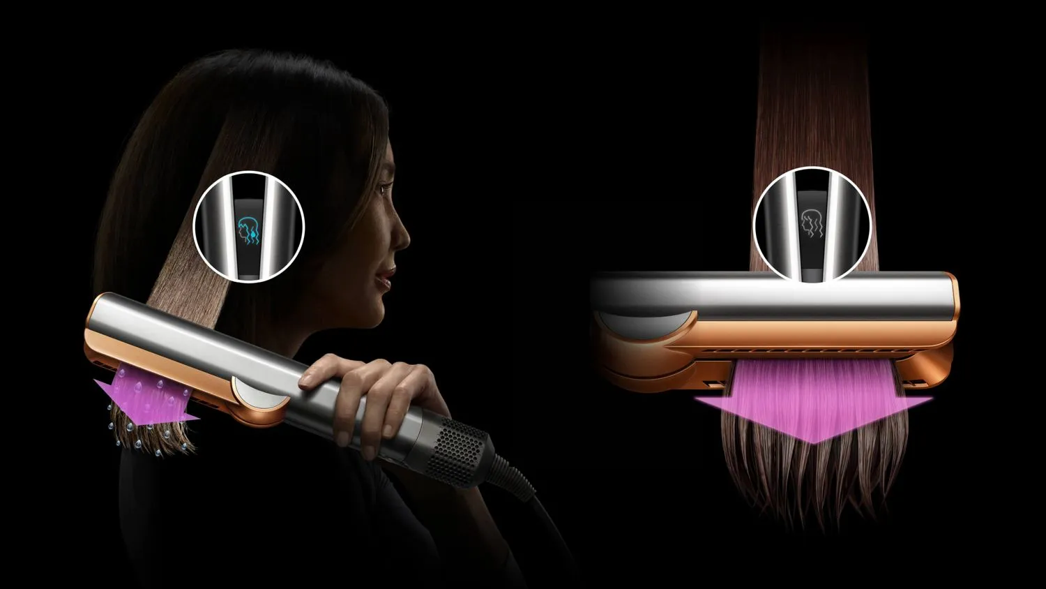 Dyson Airstrait HT01 - plattång, Red Velvet, Gold