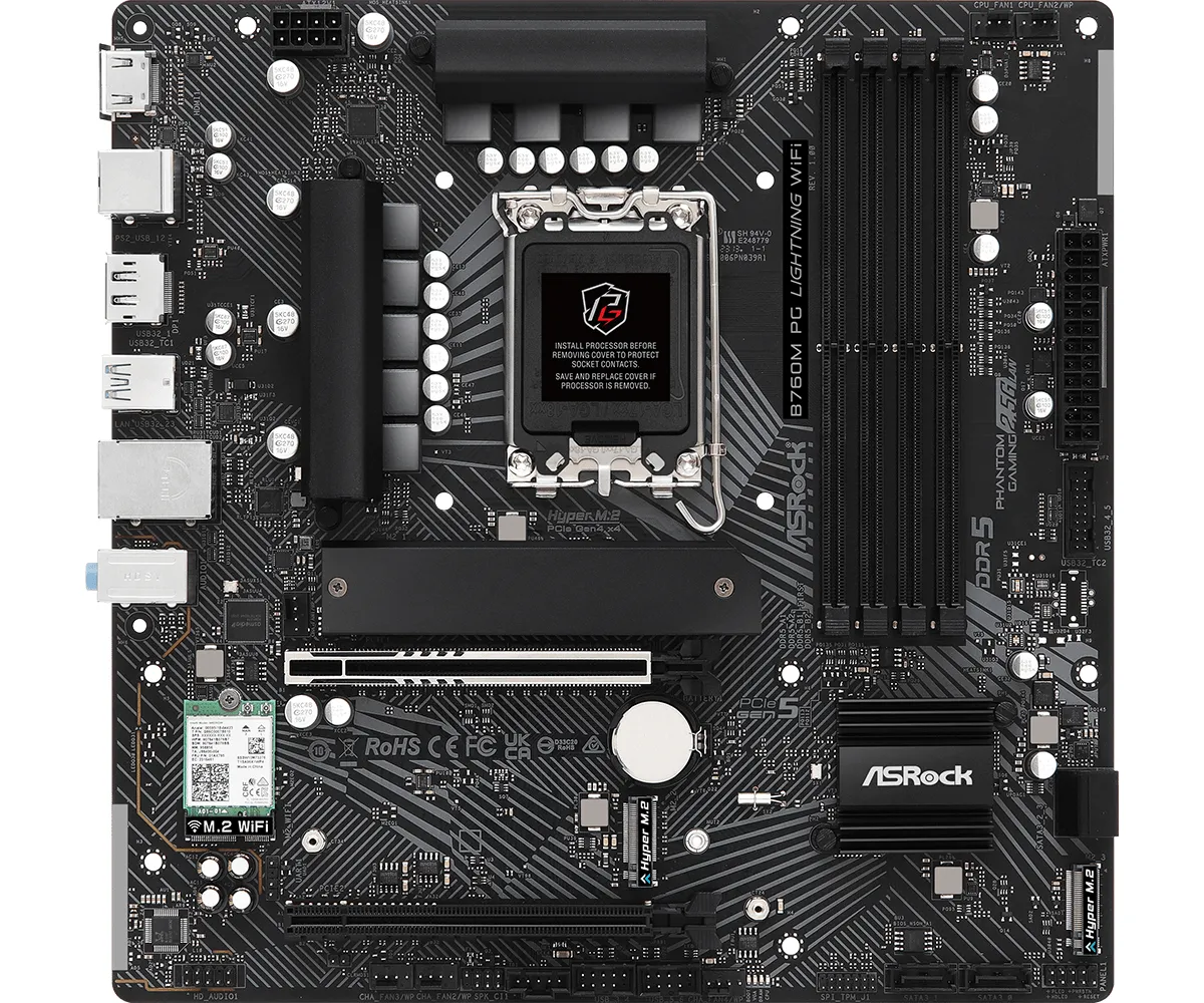 ASRock B760M PG Lightning WiFi mATX-emolevy