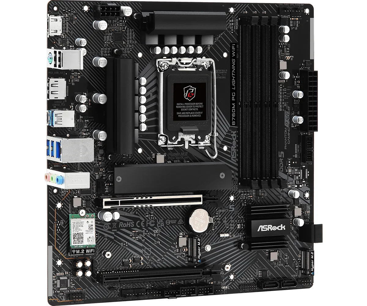 ASRock B760M PG Lightning WiFi mATX-emolevy