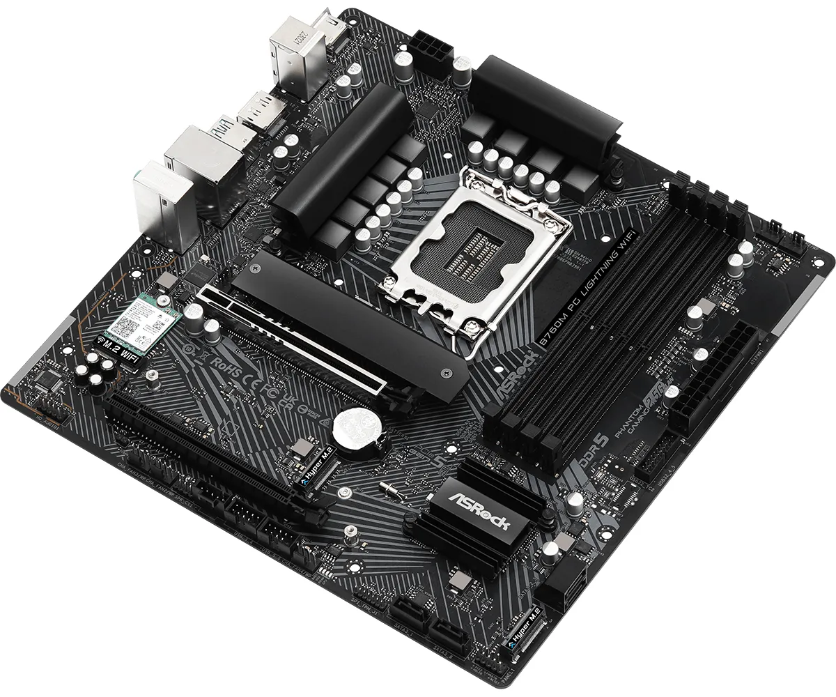 ASRock B760M PG Lightning WiFi mATX-emolevy