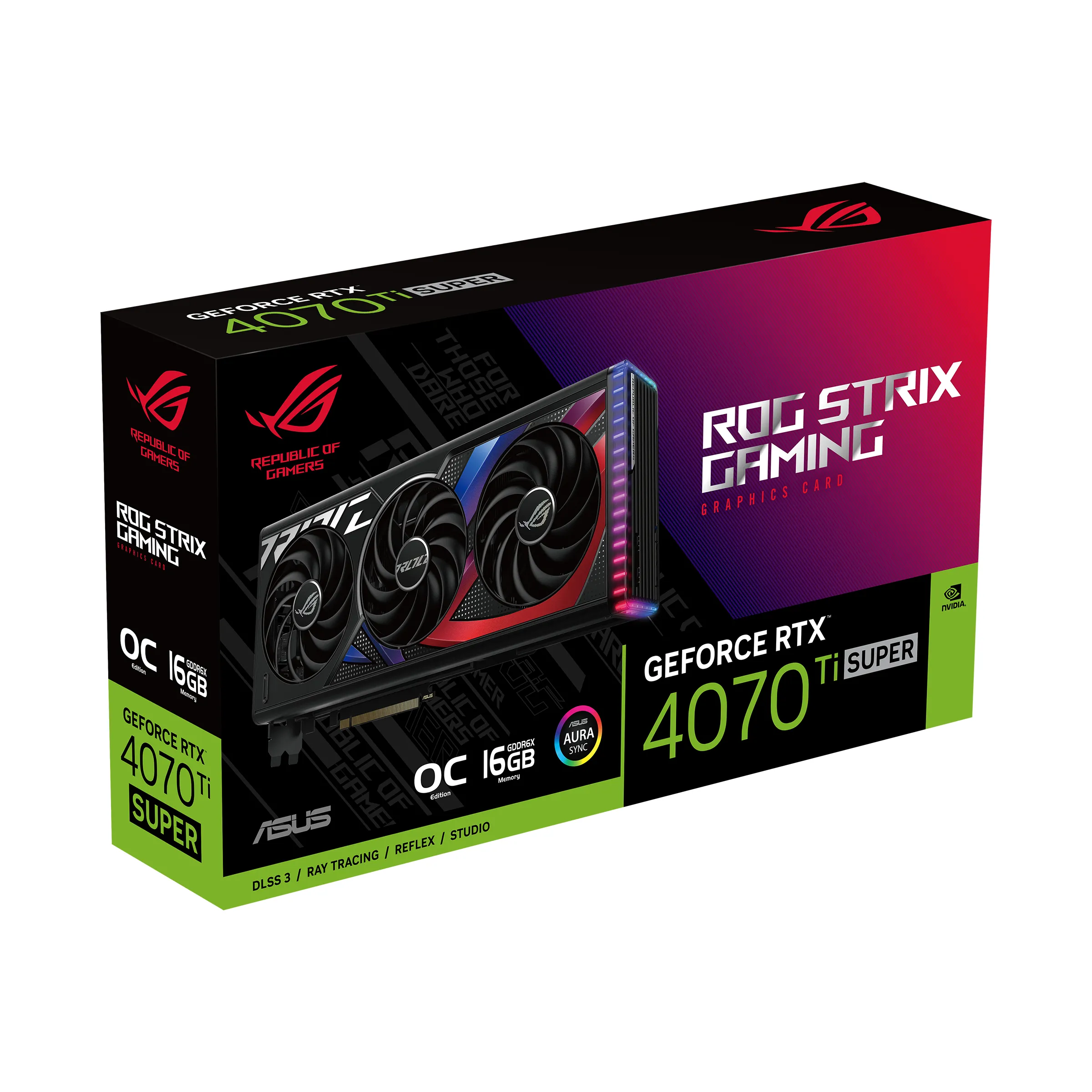 Asus GeForce RTX 4070 Ti SUPER 16GB ROG Strix OC Gaming - grafikkort