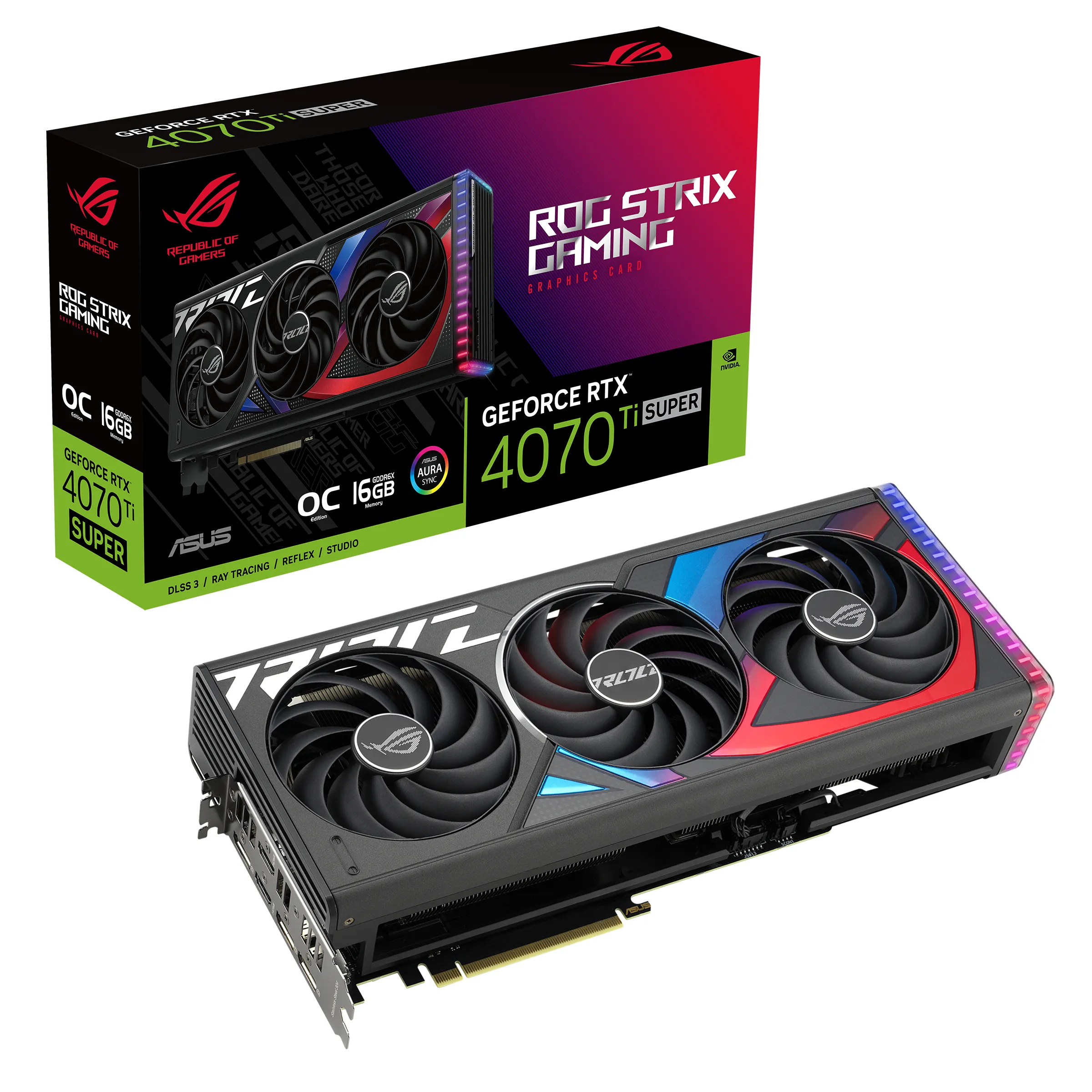 Asus GeForce RTX 4070 Ti SUPER 16GB ROG Strix OC Gaming - grafikkort