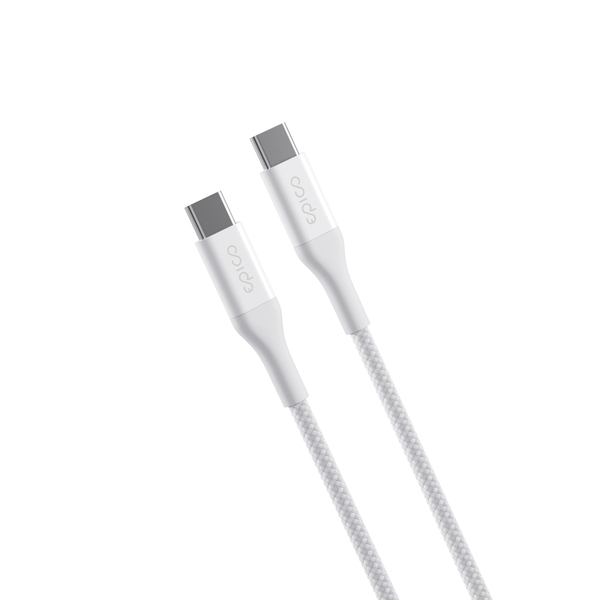 Epico USB-C kabel, 240 W, 1,2 m, vit