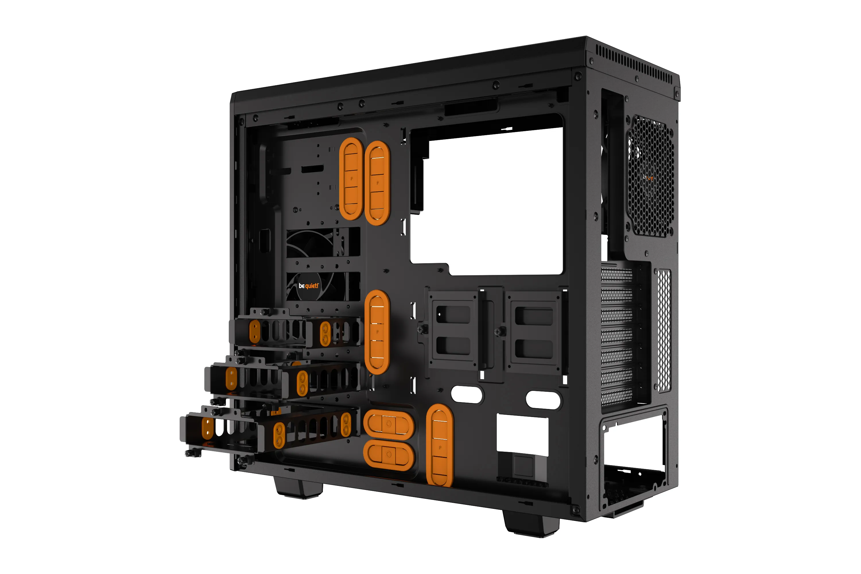 be quiet! Pure Base 600 Window - miditower chassi, f&ouml;nster, Black, Orange