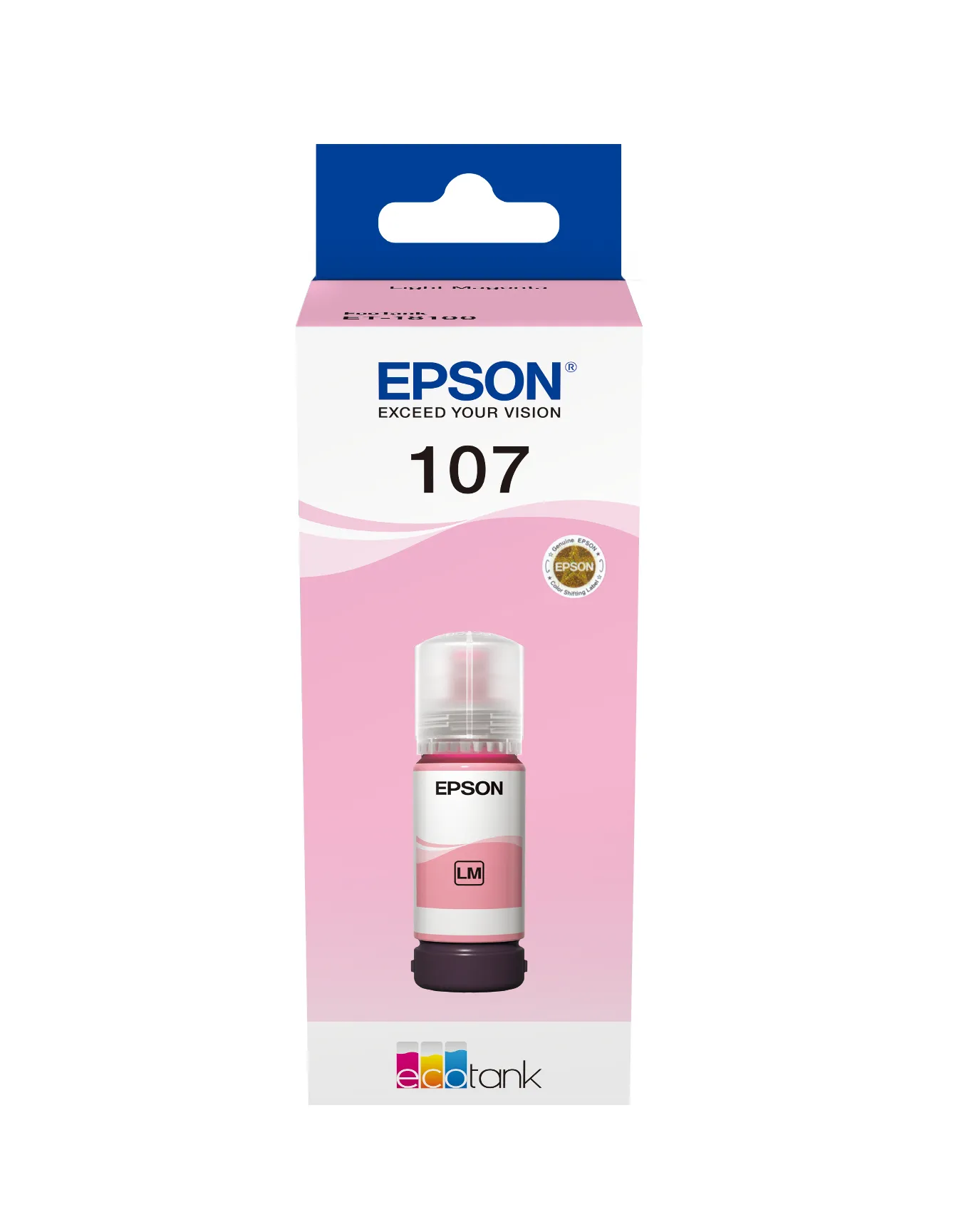 EPSON 107 EcoTank -mustepullo, 70 ml, vaalean magenta