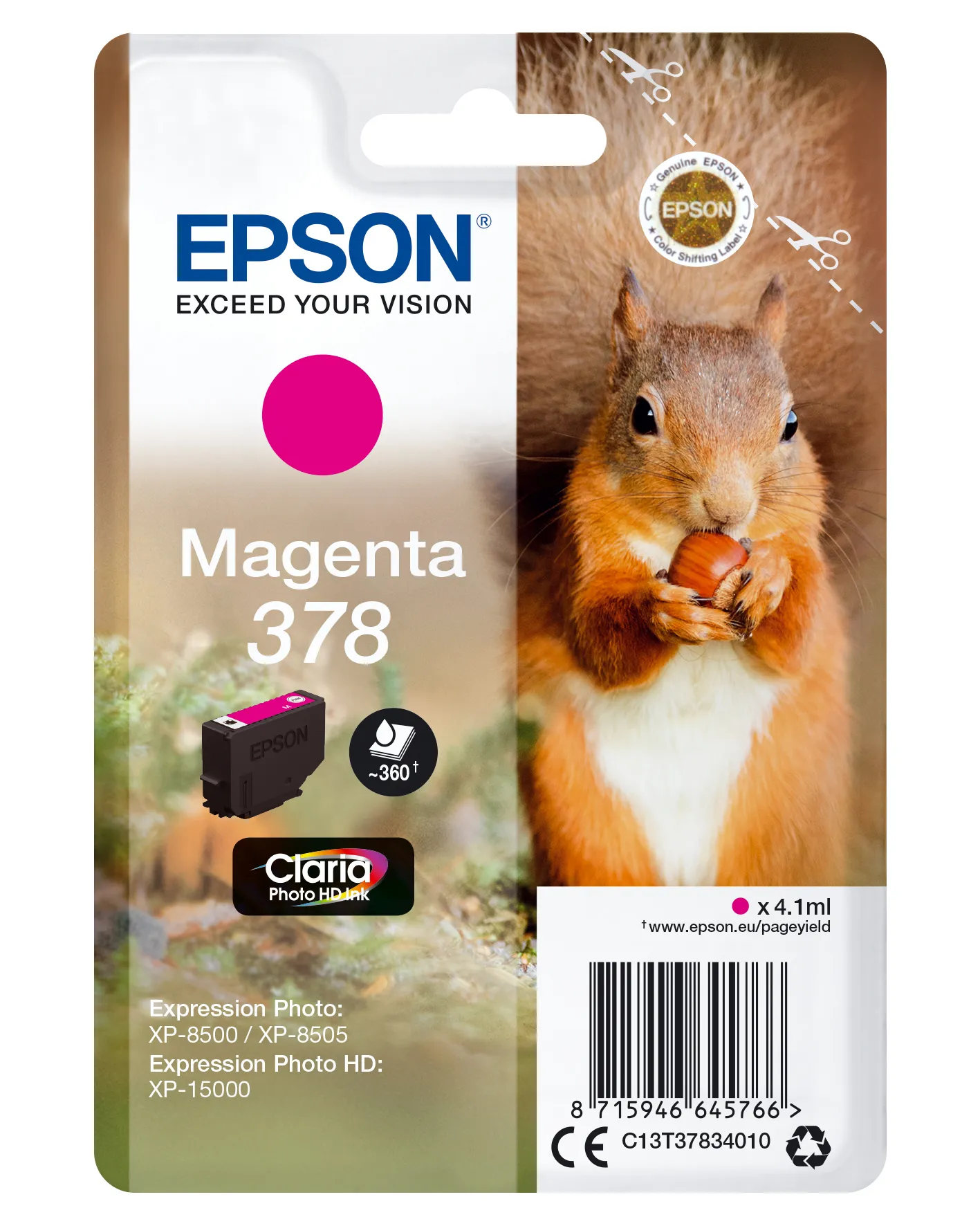 EPSON 378-mustekasetti, 4.1 ml, magenta
