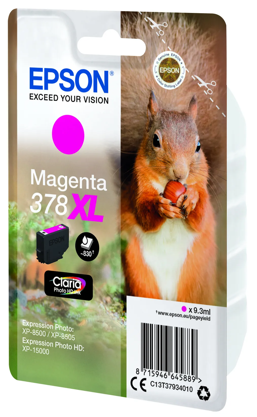 Epson 378XL -mustekasetti, 9.3 ml, magenta