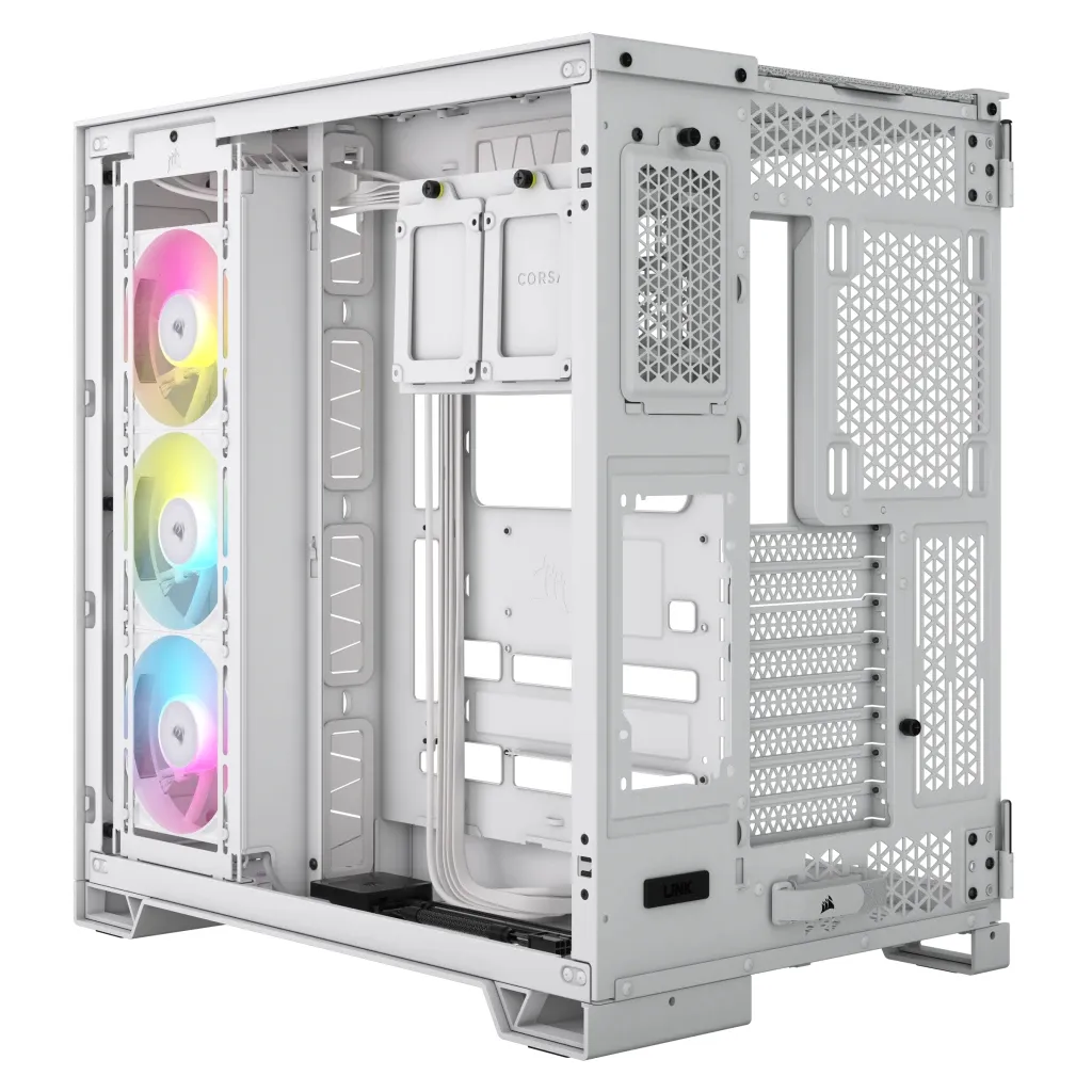 Corsair iCUE LINK 6500X RGB Tempered Glass - midi chassi, f&ouml;nster, vit