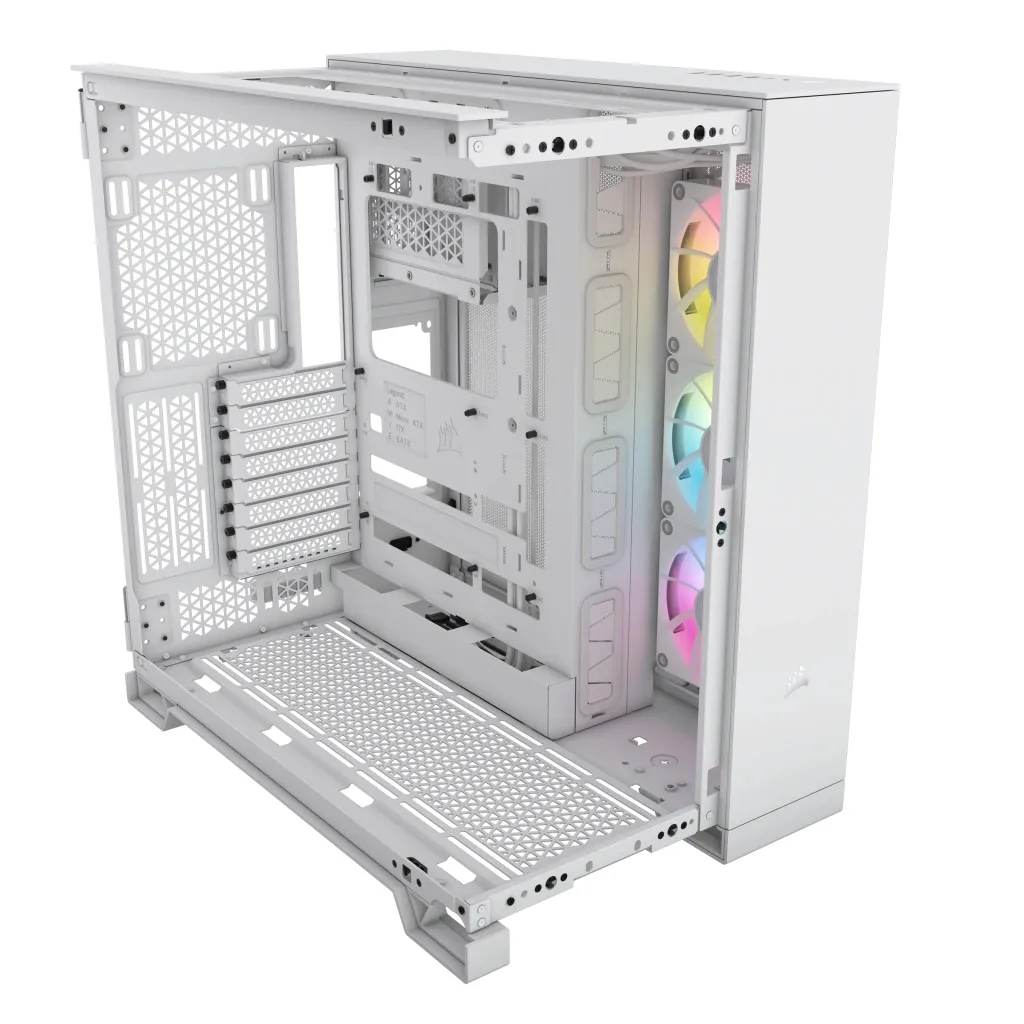 Corsair iCUE LINK 6500X RGB Tempered Glass - midi chassi, f&ouml;nster, vit