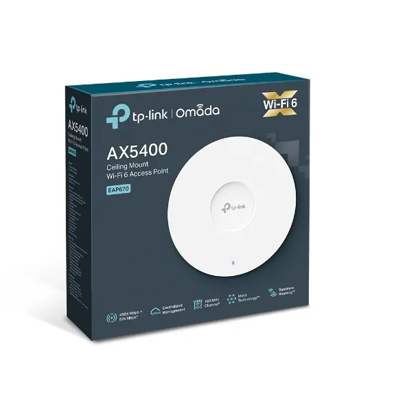 TP-Link Omada EAP670 Ceiling, AX3000, Wi-Fi 6 - access point