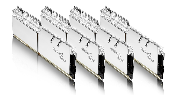 G.SKILL Trident Z Royal RGB 128GB (4 x 32GB) DDR4 2666 MHz, CL19 Memory, Silver (XMP)