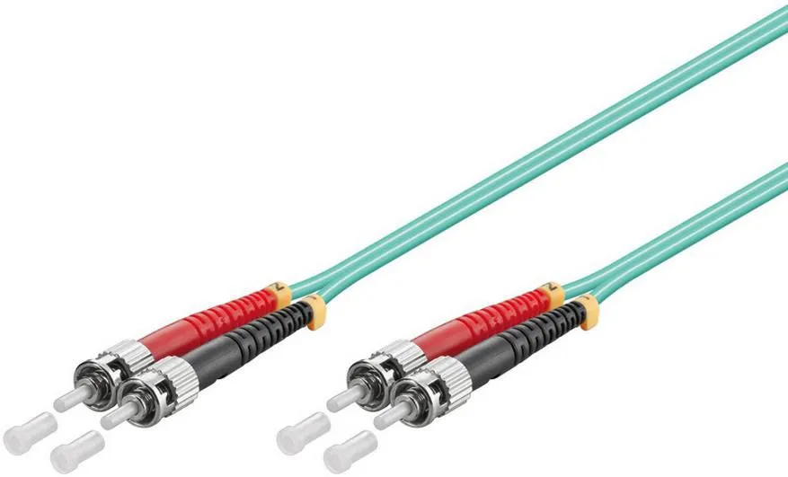 MicroConnect OM3 LSZH ST/UPC-ST/UPC 7m Fiber Optic Cable, Aqua
