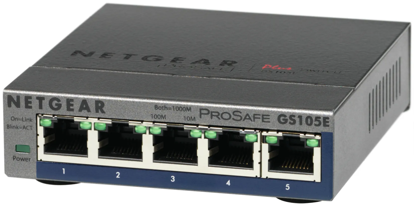 NETGEAR ProSafe Plus GS105Ev2 - Kytkin - hallitsematon - 5 x 10/100/1000 - työpöytä