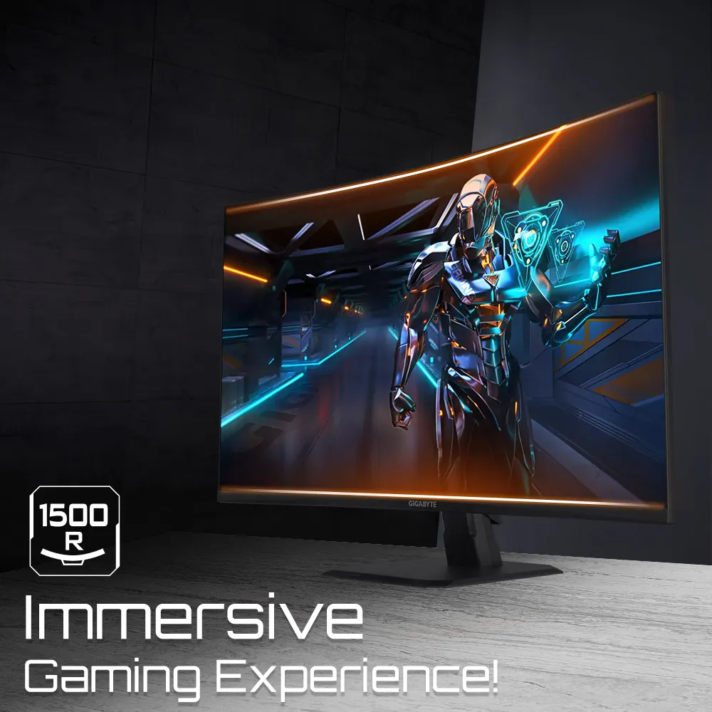 GIGABYTE GS32QC 31.5&quot; QHD, VA Curved Gaming Monitor