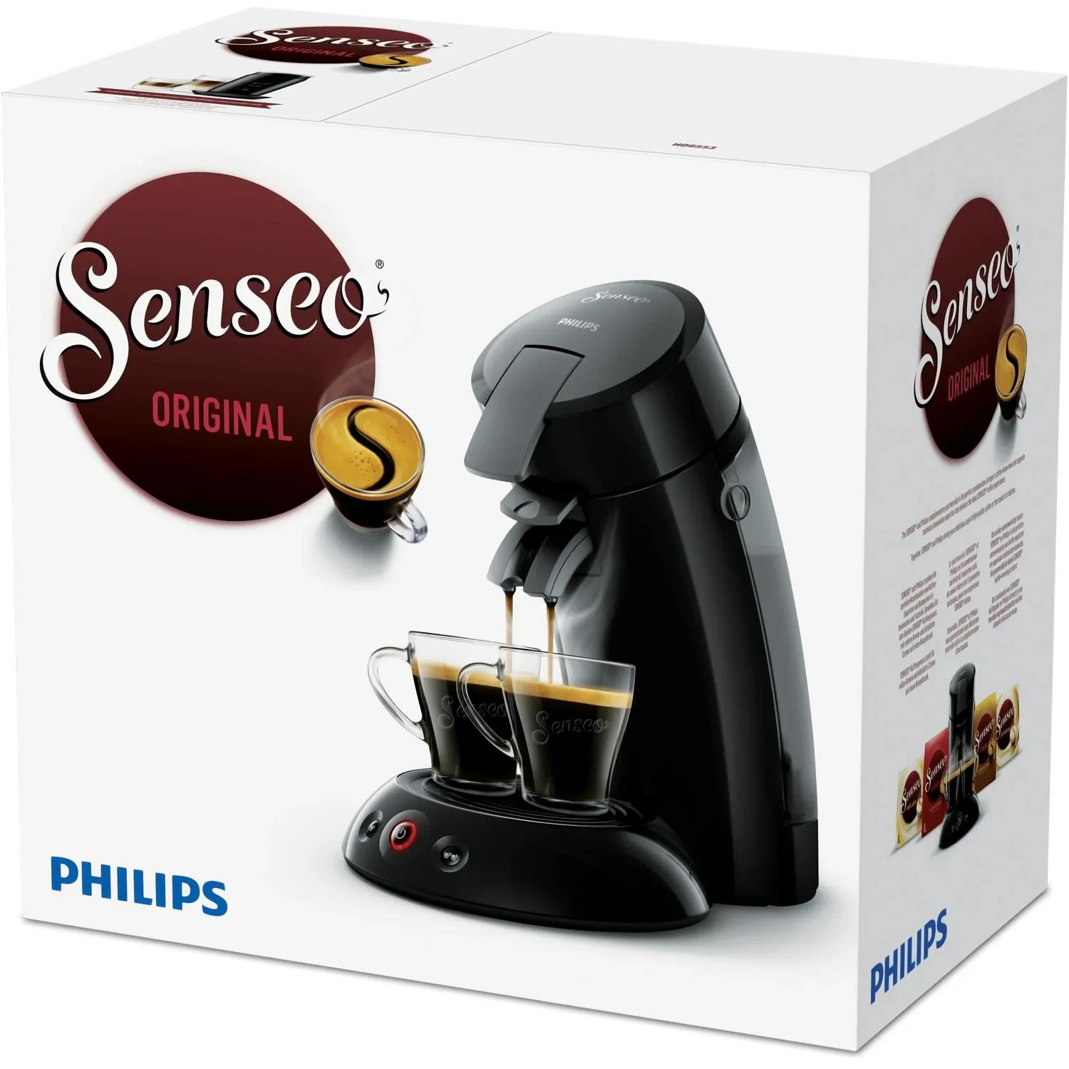 Philips Senseo Original HD6553/67 Capsule Coffee Machine, Black