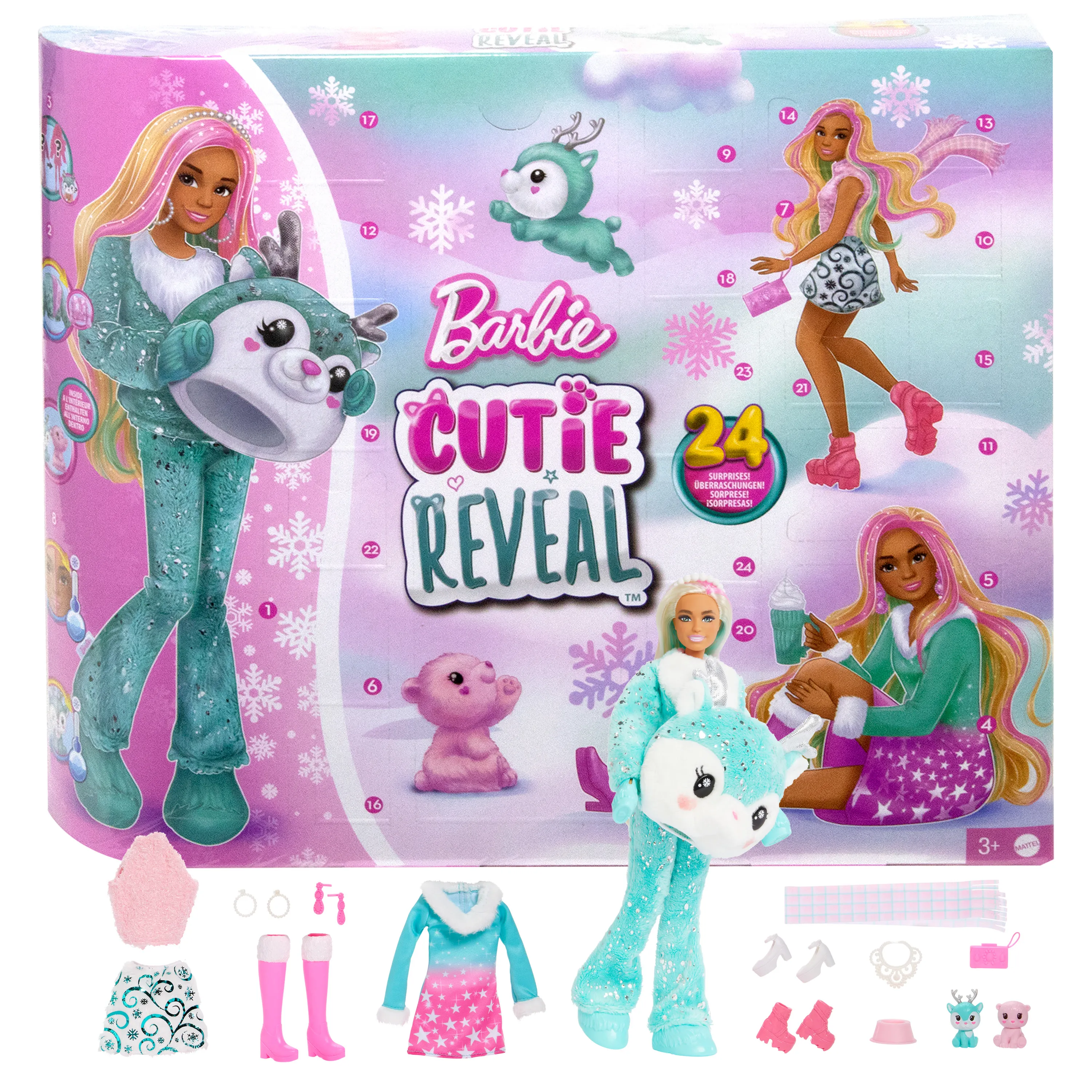 Mattel Barbie Cutie Reveal Advent Calendar, Doll